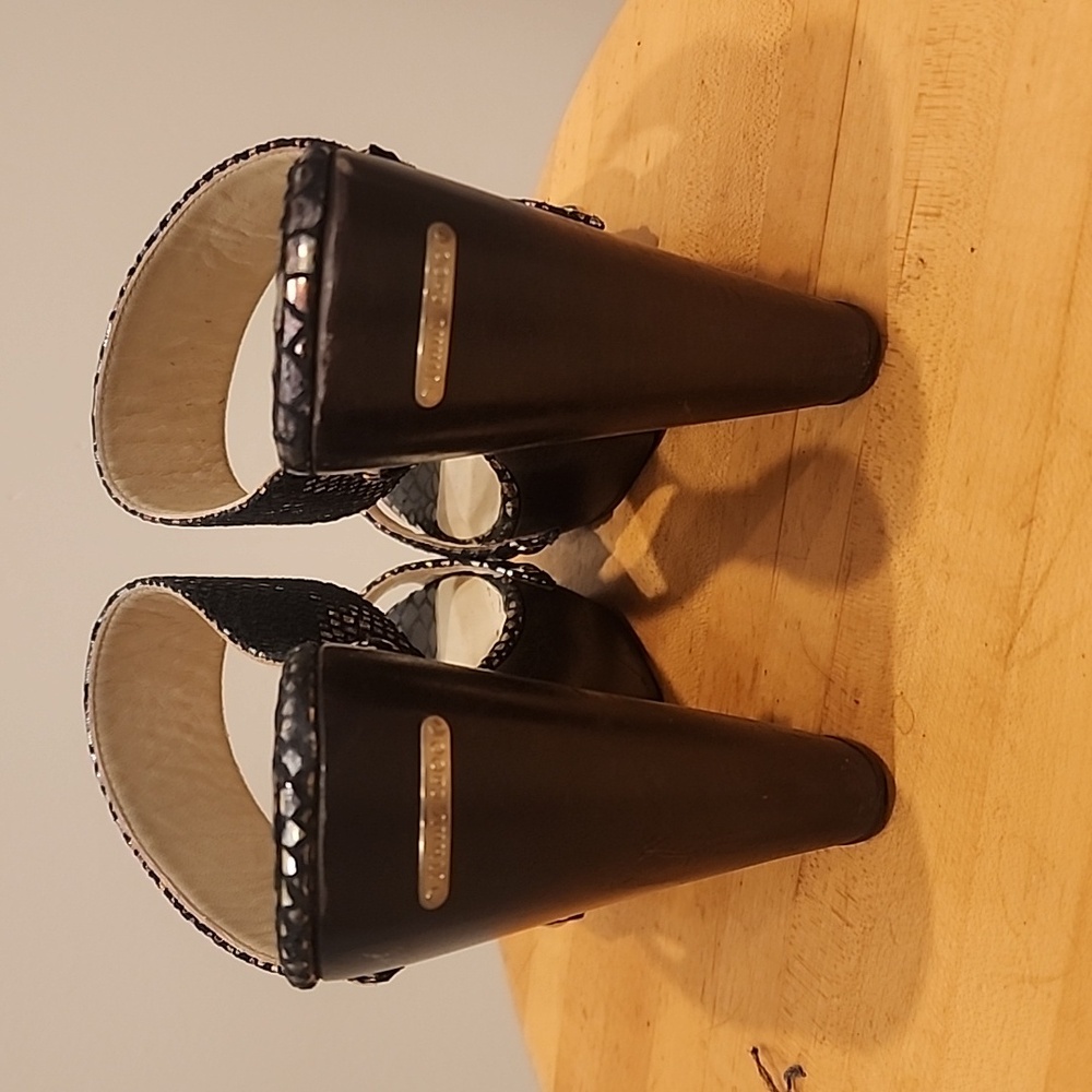 Authentic Jimmy Choo Irridescent Mule Chunky Heels with Chunky Platform - Picture 5 of 9